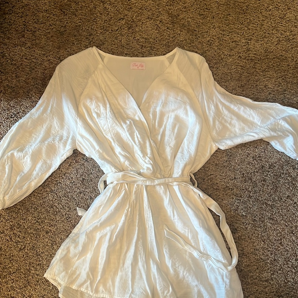 Pink lily romper